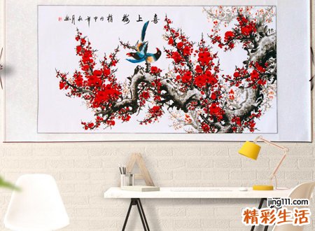 客厅挂梅花画禁忌