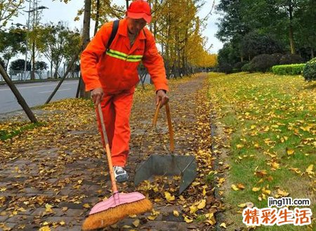梦见地上有很多树叶我和环卫工一起扫落叶