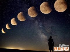 梦见梦幻迷蒙的月全食美景