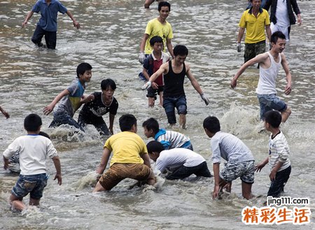 梦见好多鱼自己在小溪里抓鱼摸虾