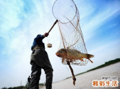 梦见自己用大网兜在老家的河里捞鱼