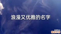 浪漫的优雅网名名字大全 浪漫有诗意的名字大全