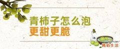 青柿子怎么泡更甜更脆 青柿子可以做柿饼吗