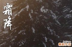 霜降的节气含义是什么 霜降是几月几日2023年