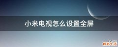 小米电视怎么设置全屏