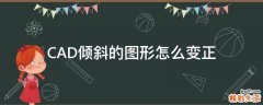 CAD倾斜的图形怎么变正