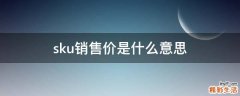 sku销售价是什么意思