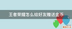 王者荣耀怎么给好友赠送金币