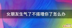 女朋友生气了不搭理你了怎么办