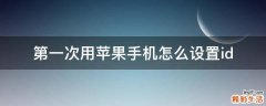 第一次用苹果手机怎么设置id