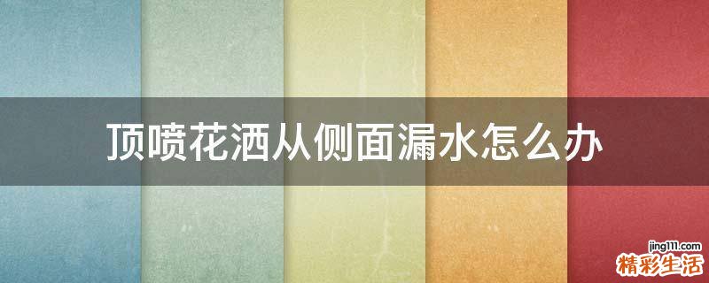 顶喷花洒从侧面漏水怎么办