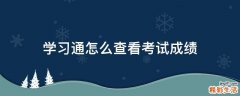 学习通怎么查看考试成绩