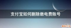 支付宝如何删除缴电费账号