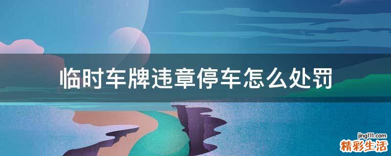 临时车牌违章停车怎么处罚