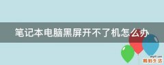笔记本电脑黑屏开不了机怎么办