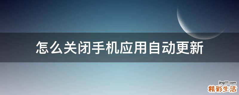 怎么关闭手机应用自动更新