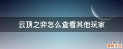 云顶之弈怎么查看其他玩家