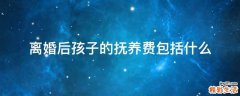 离婚后孩子的抚养费包括什么