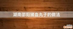 湖南邵阳猪血丸子的做法
