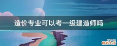 造价专业可以考一级建造师吗