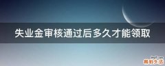 失业金审核通过后多久才能领取