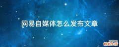 网易自媒体怎么发布文章