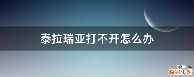 泰拉瑞亚打不开怎么办