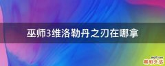 巫师3维洛勒丹之刃在哪拿