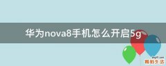 华为nova8手机怎么开启5g