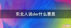 东北人说der什么意思
