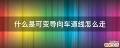 什么是可变导向车道线怎么走