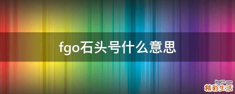 fgo石头号什么意思