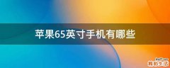 苹果6.5英寸手机有哪些