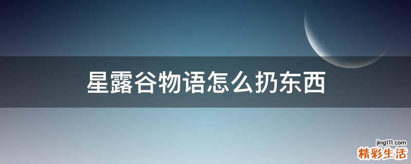 星露谷物语怎么扔东西