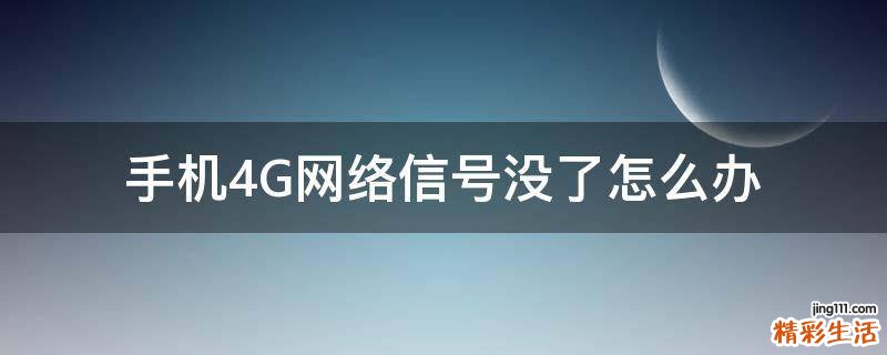 手机4G网络信号没了怎么办