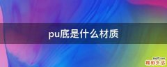 pu底是什么材质