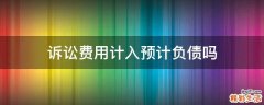 诉讼费用计入预计负债吗