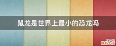 鼠龙是世界上最小的恐龙吗