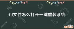 tif文件怎么打开一键重装系统