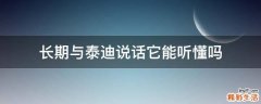 长期与泰迪说话它能听懂吗