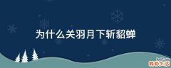 为什么关羽月下斩貂蝉