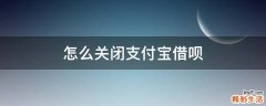 怎么关闭支付宝借呗
