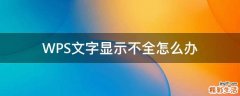 WPS文字显示不全怎么办