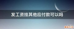 发工资挂其他应付款可以吗