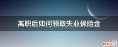 离职后如何领取失业保险金
