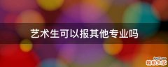 艺术生可以报其他专业吗