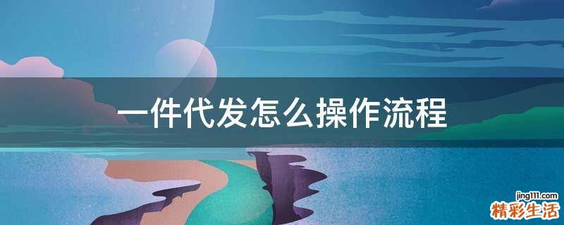 一件代发怎么操作流程