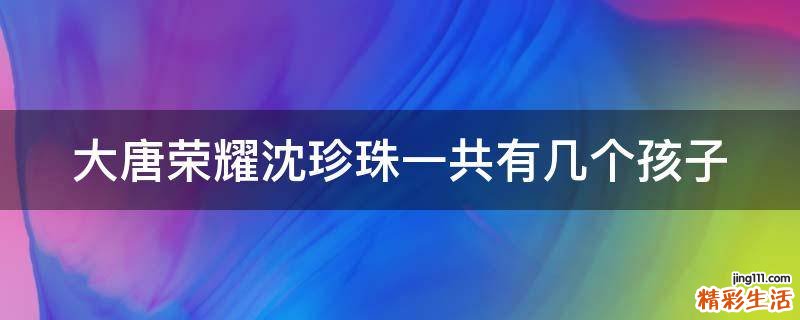 大唐荣耀沈珍珠一共有几个孩子