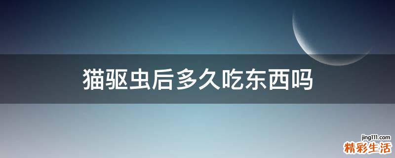 猫驱虫后多久吃东西吗