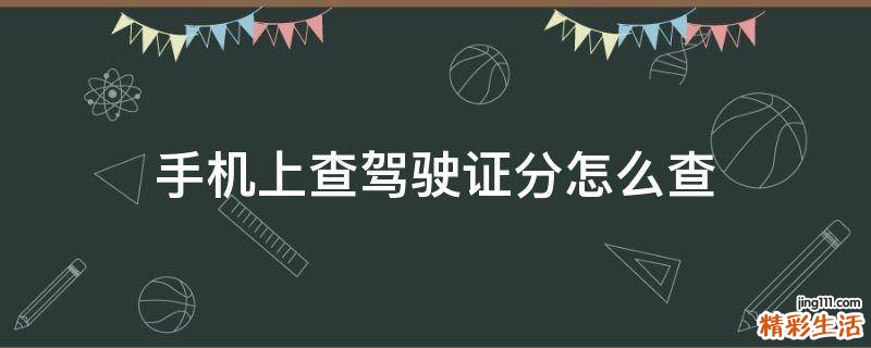 手机上查驾驶证分怎么查